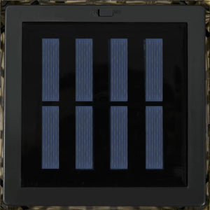 LAMPADA SOLARE DA GIARDINO CON PANNELLO DI RICARICA, IN ACCIAIO E RATTAN, 15.5X15.5X69 CM, NERO E MARRONE