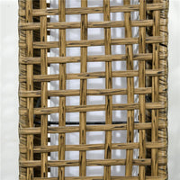 LAMPADA SOLARE DA GIARDINO CON PANNELLO DI RICARICA, IN ACCIAIO E RATTAN, 15.5X15.5X69 CM, NERO E MARRONE