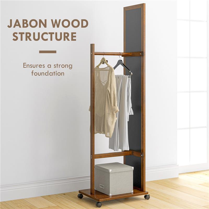 SPECCHIO DA CAMERA E INGRESSO CON RIPIANO INFERIORE E BINARIO, IN LEGNO E VETRO, 35.5X49.5X167.8 CM