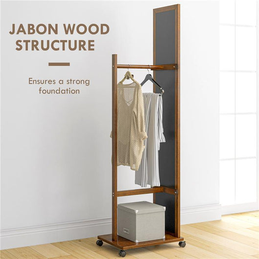 SPECCHIO DA CAMERA E INGRESSO CON RIPIANO INFERIORE E BINARIO, IN LEGNO E VETRO, 35.5X49.5X167.8 CM