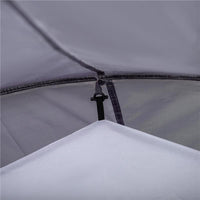 TENDA DA CAMPEGGIO 2 POSTI CON VESTIBOLO E PORTE CON CERNIERA, 426X206X154CM GRIGIO