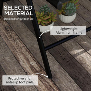 SET 2 SEDIE PIEGHEVOLI CON SCHIENALE RECLINABILE E POGGIATESTA, IN ALLUMINIO E POLIESTERE, 54X67X108 CM, NERO