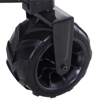 CARRELLO DA GIARDINO CARICO MAX 70KG CON MANIGLIA TELESCOPICA, IN METALLO E TESSUTO OXFORD, 108X55 CM, VERDE