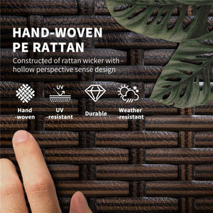 SET 2 LETTINI PRENDISOLE CON CUSCINI IMBOTTITI E TAVOLINO IN RATTAN PE, MARRONE E BEIGE