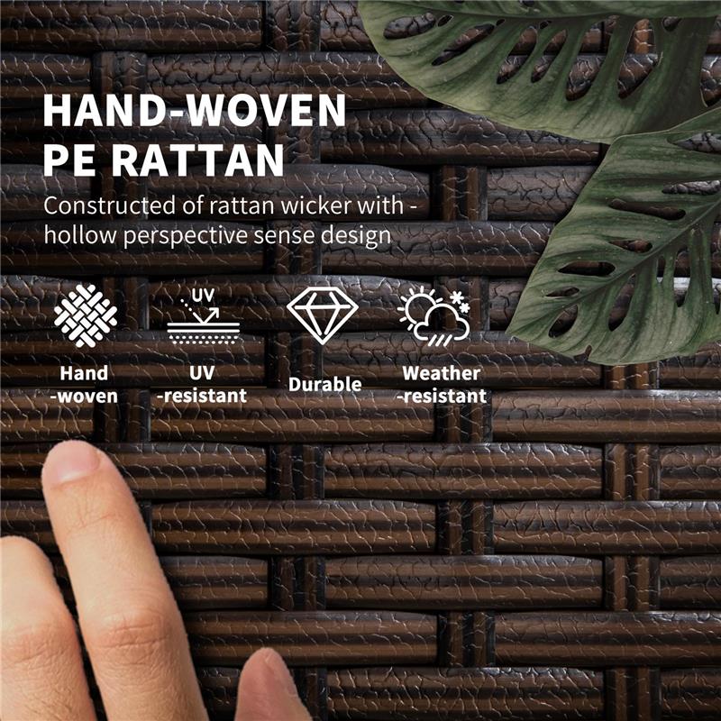 SET 2 LETTINI PRENDISOLE CON CUSCINI IMBOTTITI E TAVOLINO IN RATTAN PE, MARRONE E BEIGE