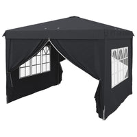 GAZEBO 3X3 AD ALTEZZA REGOLABILE CON FORI DI DRENAGGIO E BORSA DA TRASPORTO, IN METALLO, GRIGIO