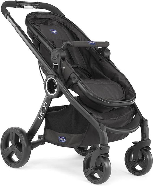 URBAN PLUS STROLLER BLACK DA NAVICELLA A PASSEGGINO - CARROZZINA SEMIRIGIDA - SEDUTA REVERSIBILE - CHIUSURA COMPATTA