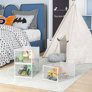 Kit 6 Scatole Portascarpe Impilabili Salvaspazio 35x25x19 cm Ventilate Multiuso