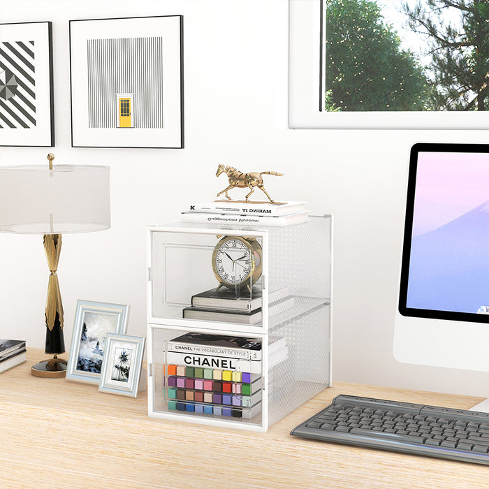 Kit 12 Scatole Portascarpe Impilabili Salvaspazio 35x25x19 cm Ventilate Multiuso