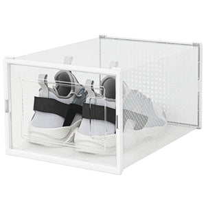 Kit 12 Scatole Portascarpe Impilabili Salvaspazio 35x25x19 cm Ventilate Multiuso