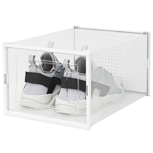 Kit 12 Scatole Portascarpe Impilabili Salvaspazio 35x25x19 cm Ventilate Multiuso