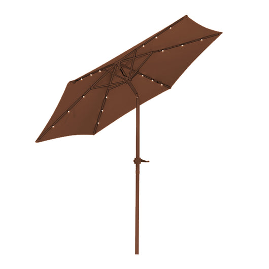 Ombrellone Giardino 3mt con Led Solari palo centrale Terrazzo Esterno Impermeabile