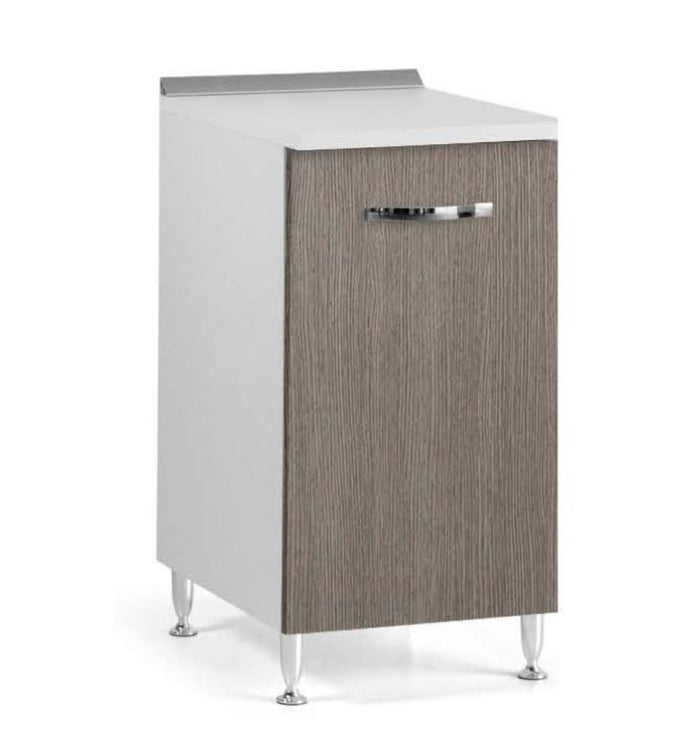 Mobile cucina da terra 40X50X85H 1 Anta TOP BIANCO FINITURA LARICE GRIGIO