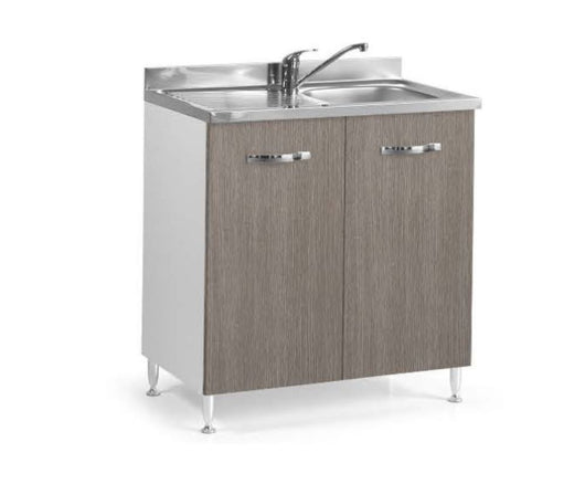 KIT CUCINA BASE SOTTO LAVELLO 80X50X85H 2 ANTE FINITURA LARICE GRIGIO