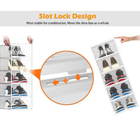 Kit 12 Scatole Portascarpe Impilabili Salvaspazio 35x25x19 cm Ventilate Multiuso