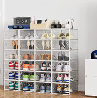 Kit 6 Scatole Portascarpe Impilabili Salvaspazio 35x25x19 cm Ventilate Multiuso