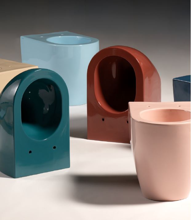 Piletta di scarico universale per lavabo o bidet up&down da 1" & 1/4 con tappo in ceramica - Hatria Colori Hatria Sanitari: Tabacco Opaco