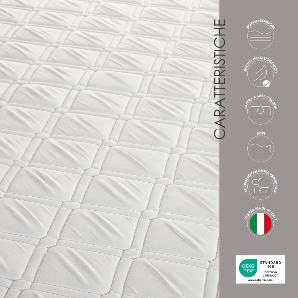 Materasso in Eliocell firm 160x190 h19 cm ortopedico e anatomico spedito sottovuoto Farmarelax