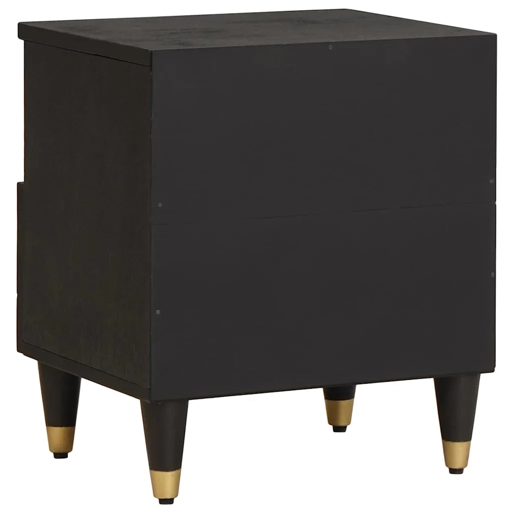 Armadio da Notte con cassetto 2 pcs Nero 40 x 33 x 46 cm