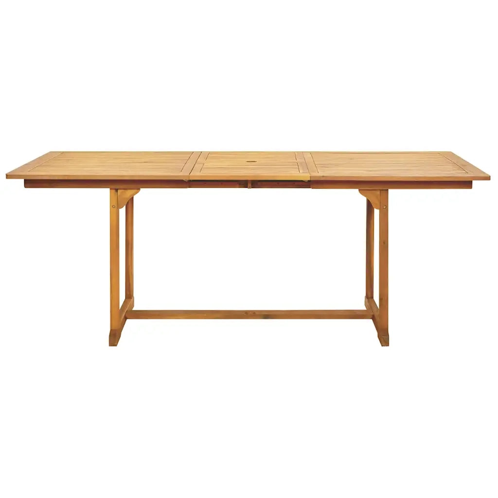 Set Pranzo da Giardino 7 pz Nero Polyrattan e Legno Massello