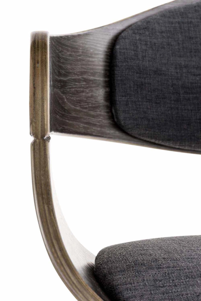 Sedia Kingston in Tessuto grigio/grigio scuro
