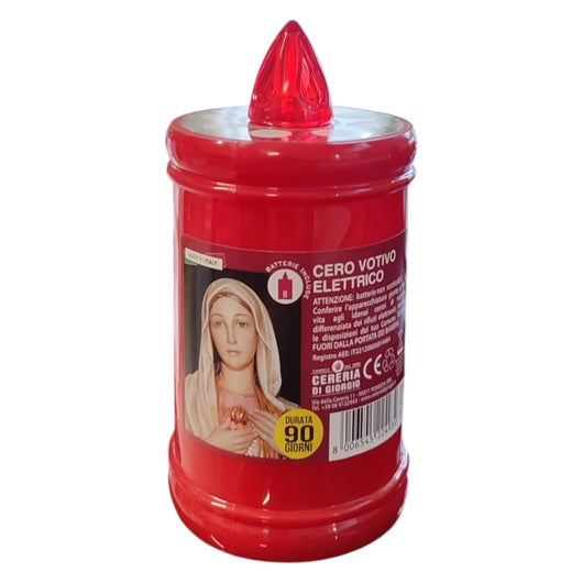 CERO LUMINO VOTIVO ELETTRICO A BATTERIA CON INTERRUTTORE LUNGA DURATA