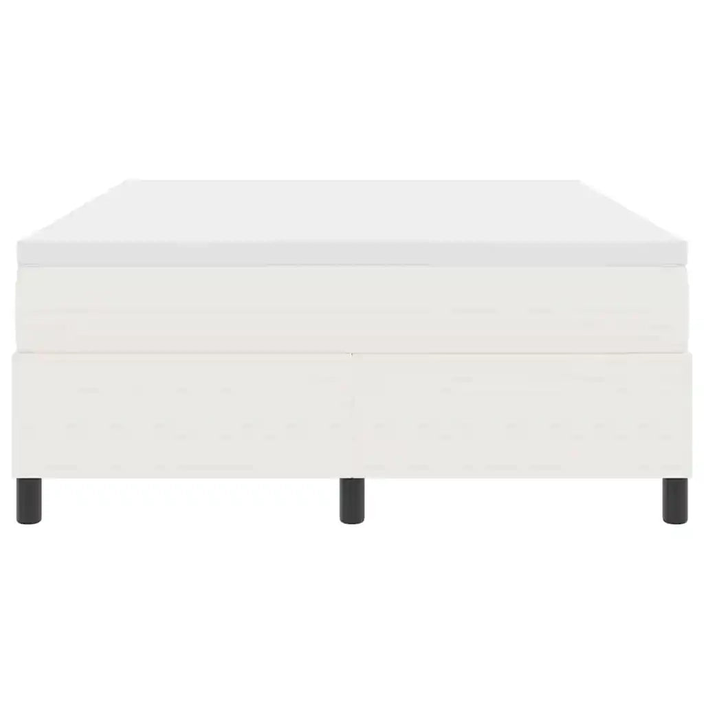 Letto a molle Crema e Bianco 140 x 200 cm Tessuto in Cords 3337469