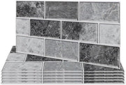 Tegel sticker in vinile nero grigio 30x15cm - bagno cucina soggiorno - adesivo autoadesivo per parete impermeabile - backsplash.