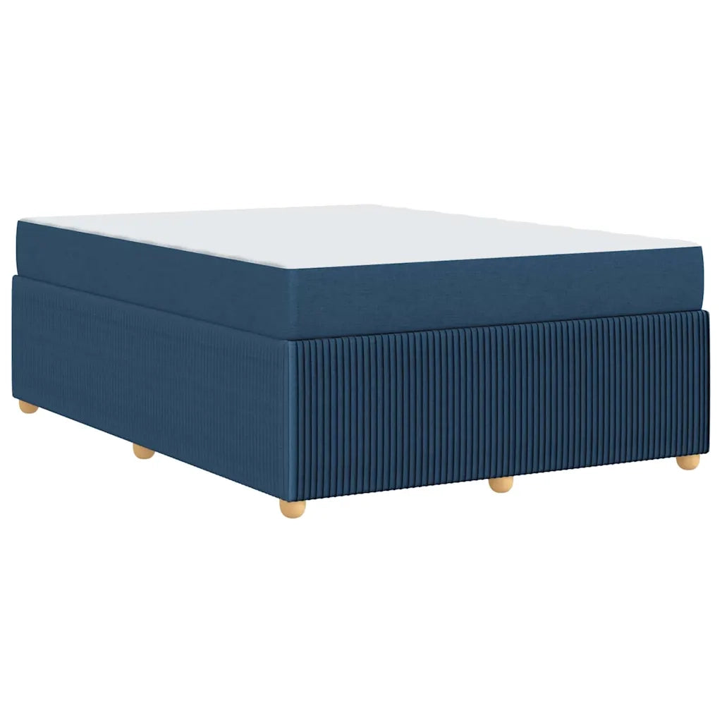 Struttura del letto con materasso Blu 160 x 200 cm Tessuto 3398411