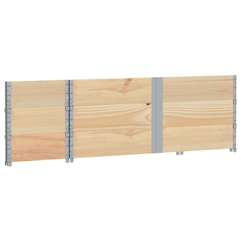 Paretali per Pallet 3 pz 150x50 cm in Legno Massello di Pino 3295378