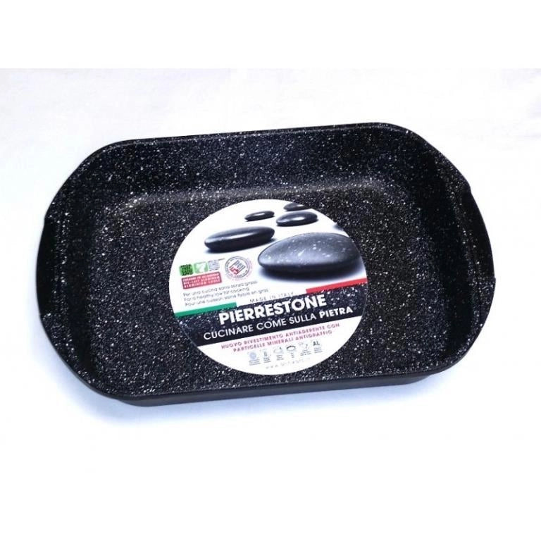 Teglia Rostiera Lasagniera Antiaderente in Alluminio Delizia Pietra 35 x 25 cm