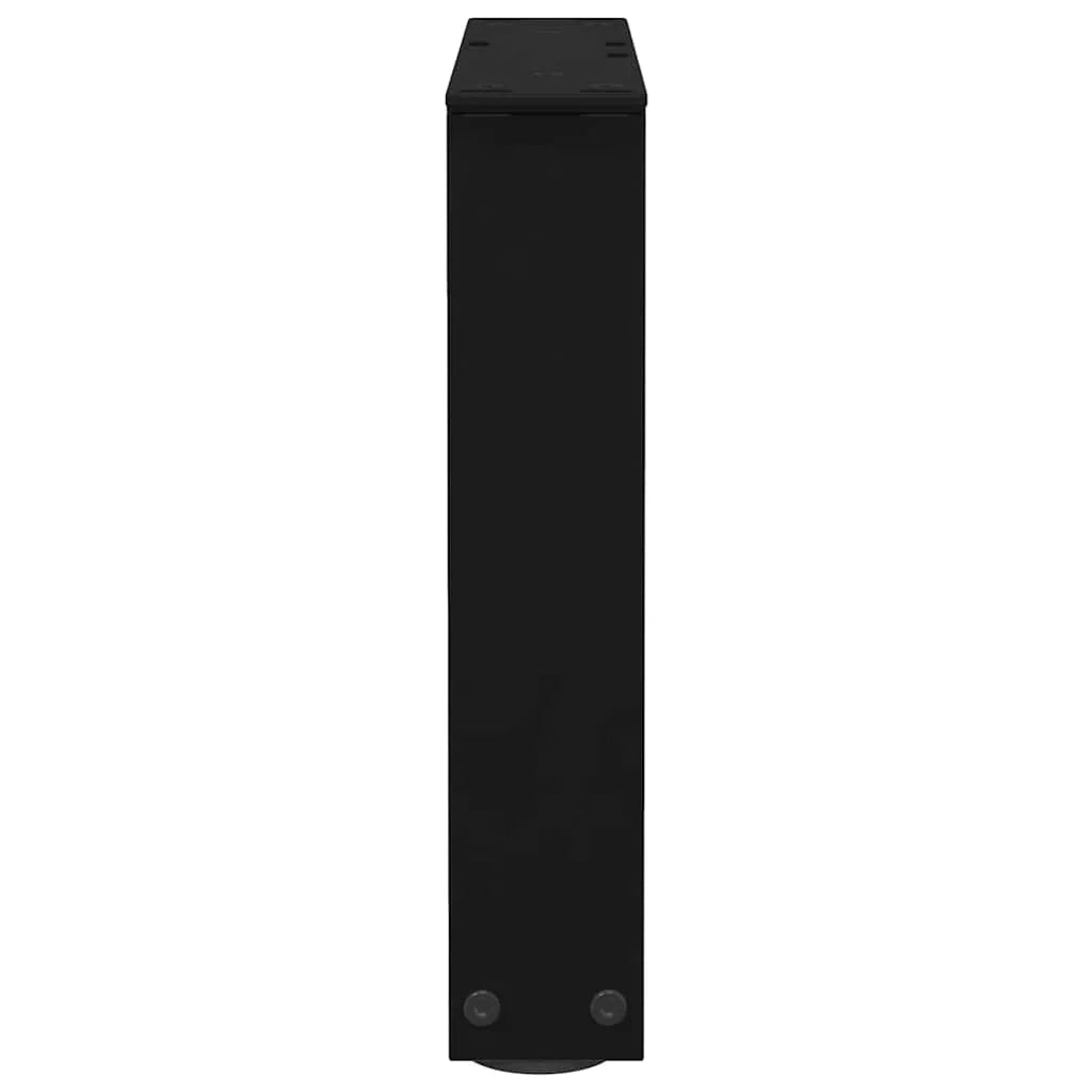 Set di 2 gambe regolabili per tavolino da caffè a forma di V 40 x 30-31,3 cm in acciaio nero 02_0056892