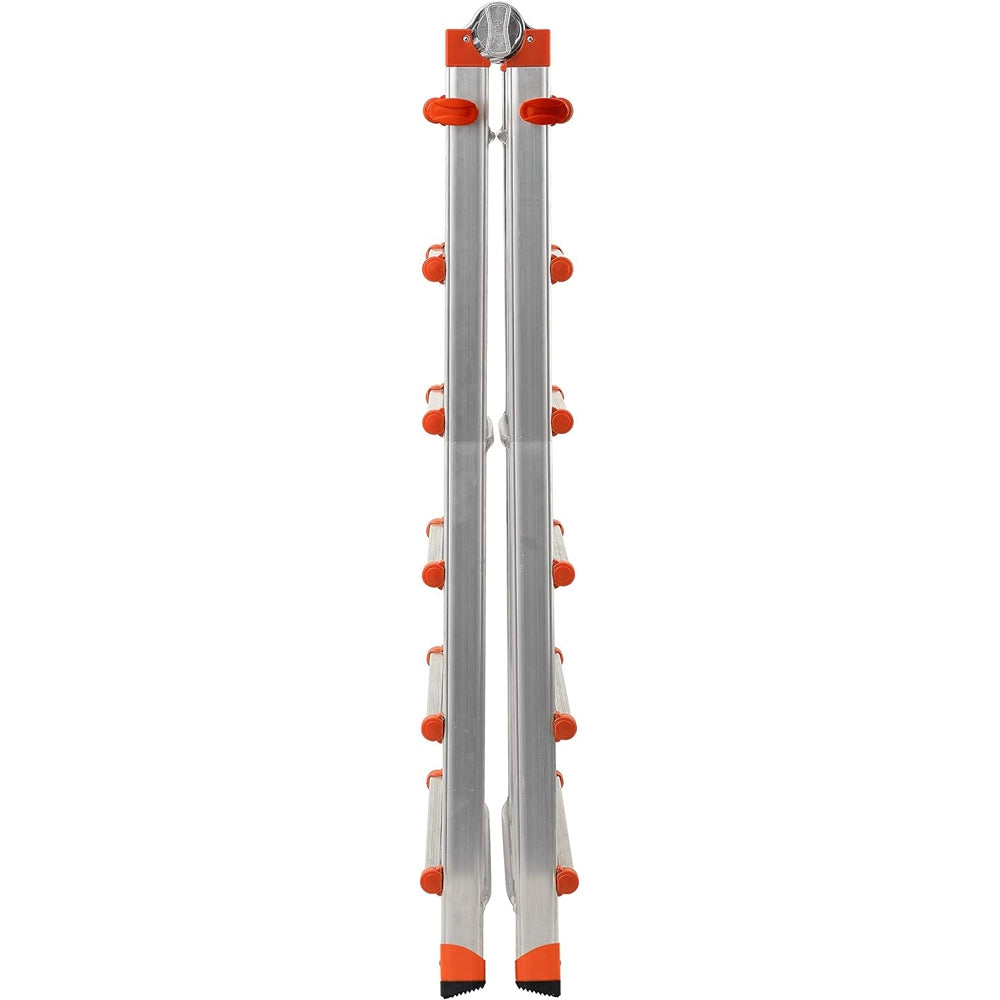 SCALA ALLUMINIO TELESCOPICA MULTIFUNZIONE GRADINI 6+6 PEPPINA 150KG GIGANTISSIMA GIERRE AL060