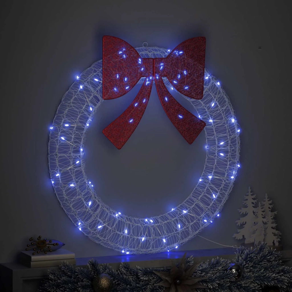 Corona con 80 LED Blu 92 x 92 x 9,5 cm Acrilico CFW1626118