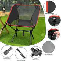 Sedia Campeggio Pieghevole Sgabello da Campeggio Portatile Escursioni Leggera