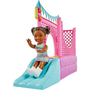 Barbie Skipper Babysitter Playset Casetta Gonfiabile con Bambola Idea Regalo