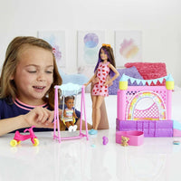 Barbie Skipper Babysitter Playset Casetta Gonfiabile con Bambola Idea Regalo