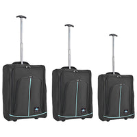 Set 3 Valigie Morbide Trolley da Viaggio Bagaglio a Mano con Ruote h50-55-60 cm