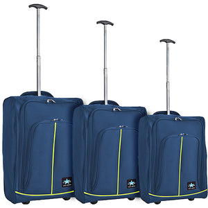 Set 3 Valigie Morbide Trolley da Viaggio Bagaglio a Mano con Ruote h50-55-60 cm