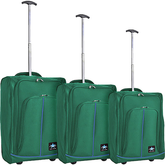 Set 3 Valigie Morbide Trolley da Viaggio Bagaglio a Mano con Ruote h50-55-60 cm