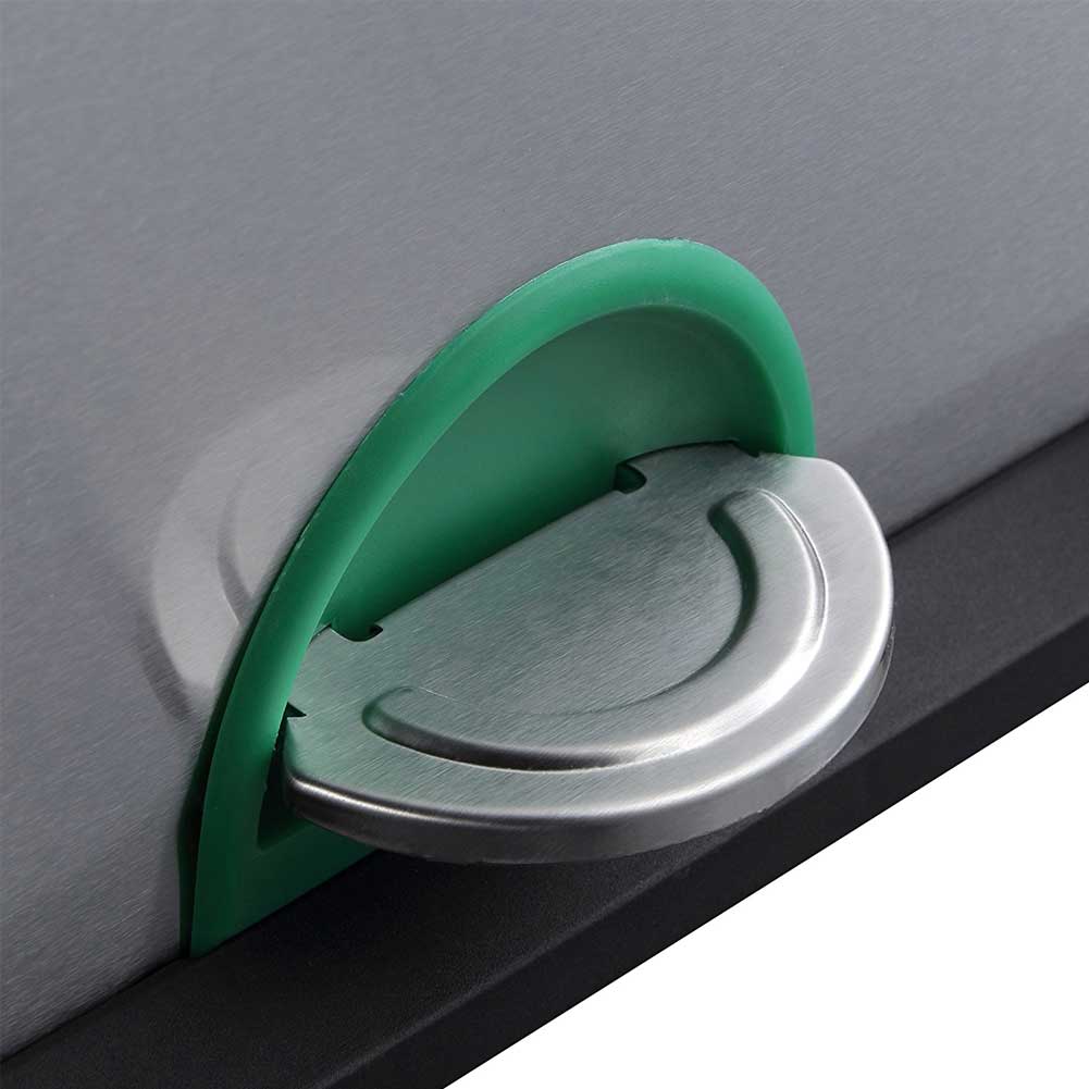 Pattumiera Raccolta Differenziata Acciaio 30LT 2 Scomparti con Pedale Silver Nero