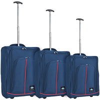 Set 3 Valigie Morbide Trolley da Viaggio Bagaglio a Mano con Ruote h50-55-60 cm