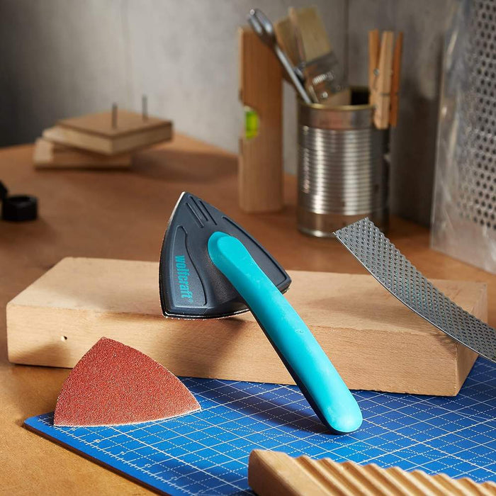 Levigatrice Angolare con Attacco Adesivo di Fogli Abrasivi Wolfcraft