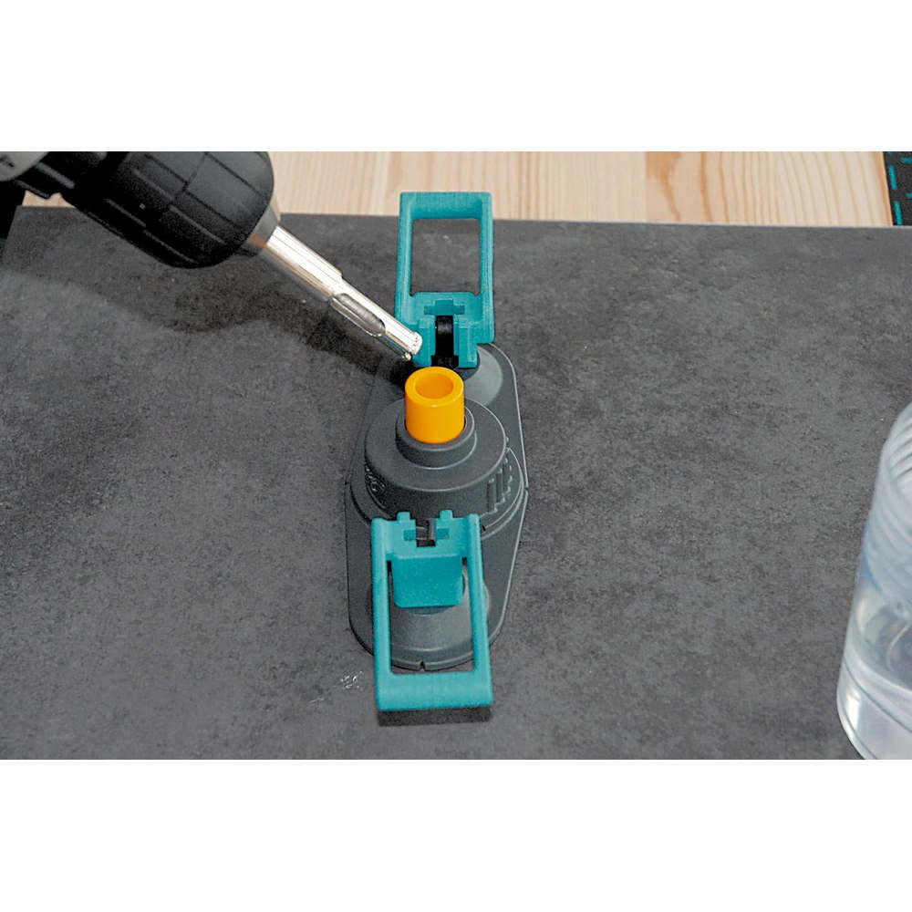 Guida Arresto con Ventosa per Punte Trapano Wolfcraft