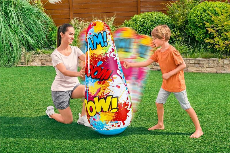 BESTWAY PUNGIBALL COMIC BLAST PER BAMBINI DAI 3 ANNI + CAMERA D'ACQUA INTEGRATA PER UNA MAGGIORE STABILITÀ 119 CM