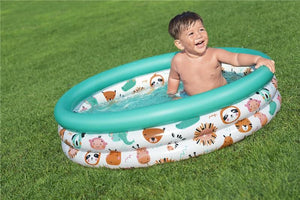 BESTWAY PISCINETTA AMICI SAFARI CON 1 TOPPA DI RIPARAZIONE PER BAMBINI DAI 2 ANNI + 102XH25 CM
