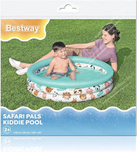 BESTWAY PISCINETTA AMICI SAFARI CON 1 TOPPA DI RIPARAZIONE PER BAMBINI DAI 2 ANNI + 102XH25 CM