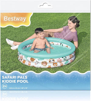 BESTWAY PISCINETTA AMICI SAFARI CON 1 TOPPA DI RIPARAZIONE PER BAMBINI DAI 2 ANNI + 102XH25 CM