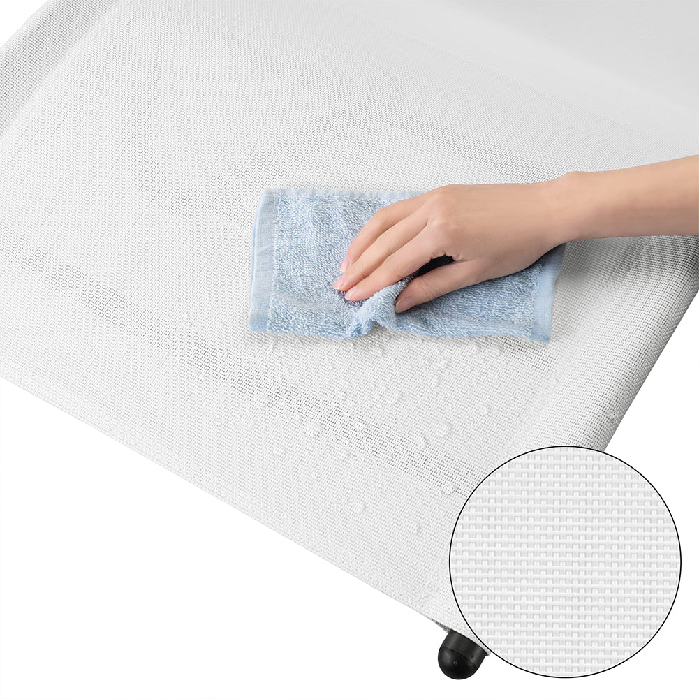 Sedia Sdraio a Dondolo Gravita Zero Lettino Prendisole Giardino Textilene Bianco