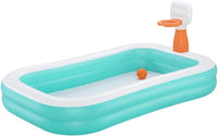 BESTWAY PISCINA BASKETBALL CON PALLA E 1 TOPPA DI RIPARAZIONE PER BAMBINI DAI 3 ANNI + 251X168X102 CM